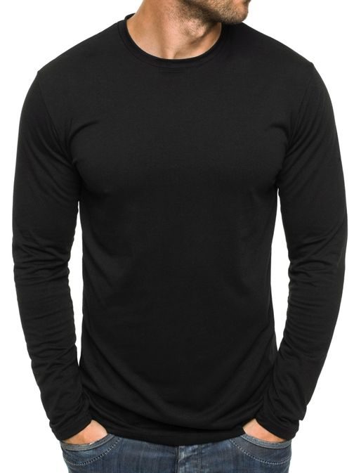 Klasické tričko s dlhým rukávom v čiernej farbe STREET STAR MX135