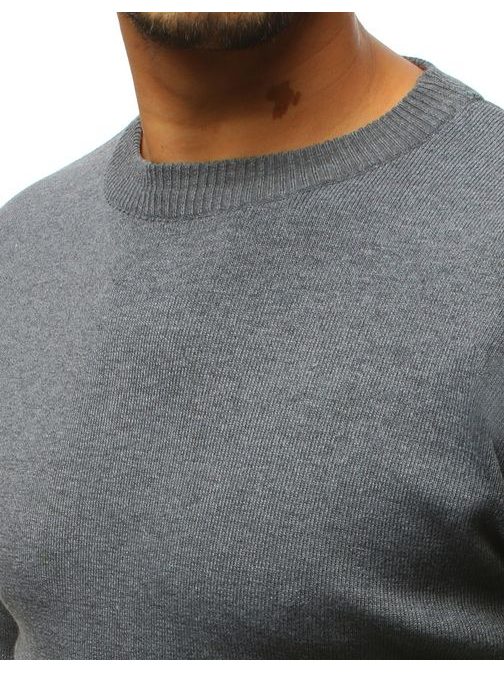 Originálny sveter v šedej farbe