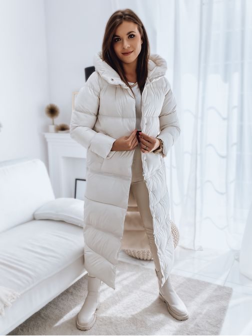 Dámska krásna bunda v bielej farbe Inka Premium