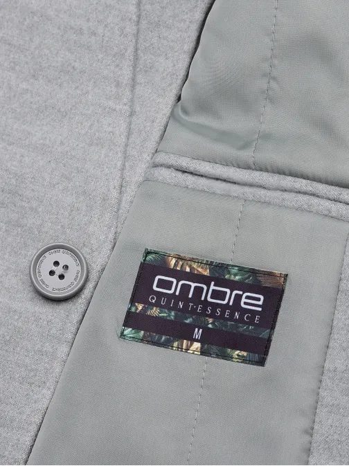 Šedý elegantný kabát C536