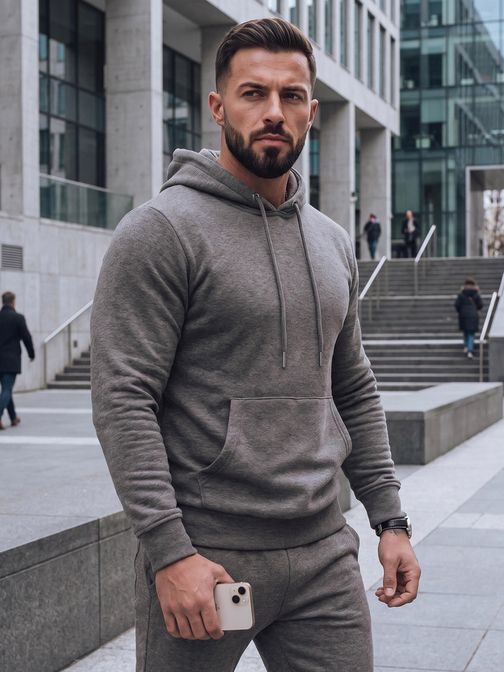 Pohodlná antracitová tepláková súprava