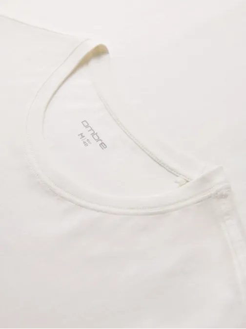 Biele pánske tričko s trendy potlačou V1 TSPT-0246