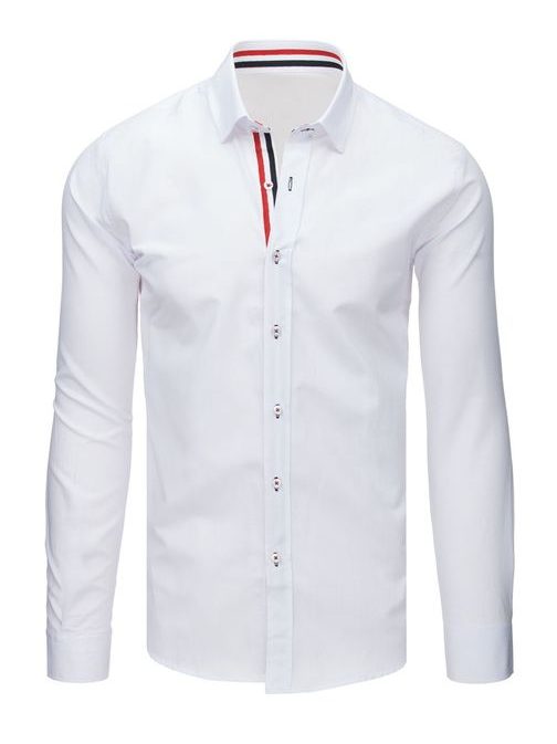 Biela košeľa s farebným lemom