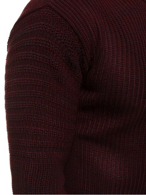 Bordový jednoduchý sveter BREEZY 9022