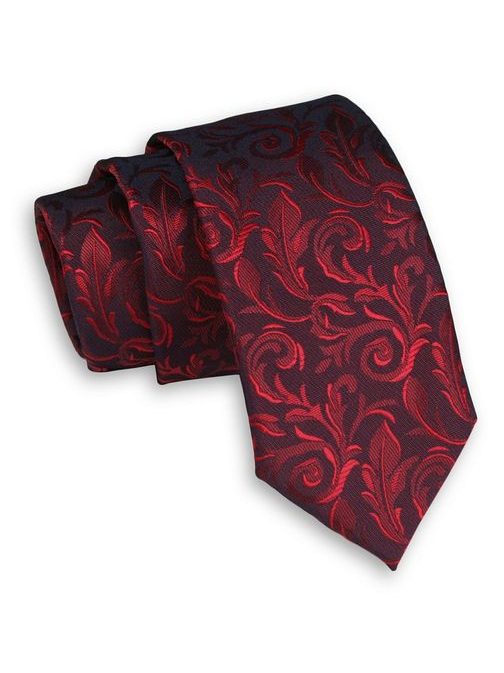 Nádherná vzorovaná bordová kravata