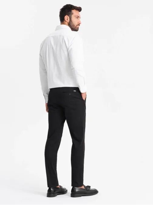 Chinos čierne nohavice klasického strihu V5 PACP-0183