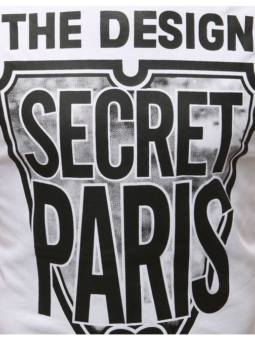 Biele pánske tričko SECRET PARIS