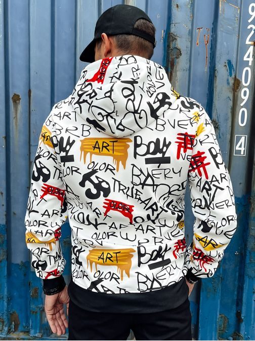 Štýlová pánska biela mikina