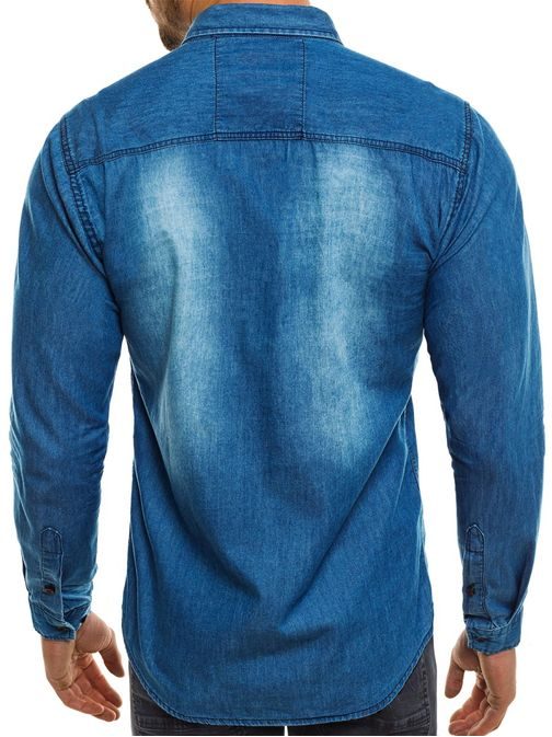 Trendy džínsová košeľa v modrej farbe NORTHIST 2054