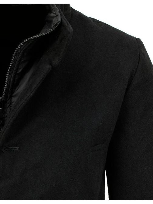 Jednoradový čierny kabát