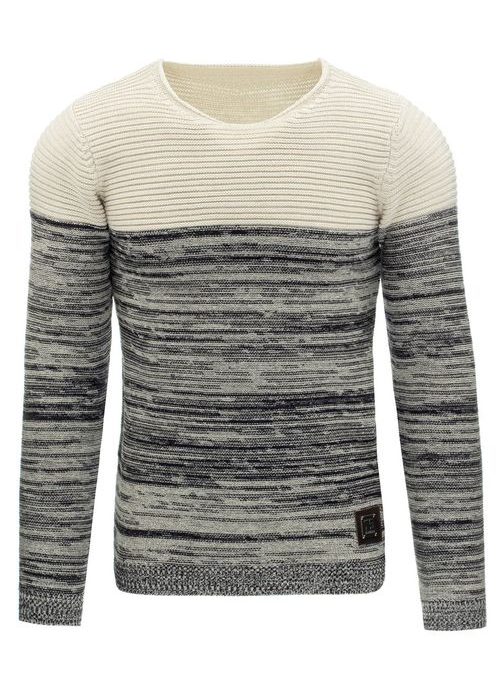 Šedo - béžový pánsky sveter