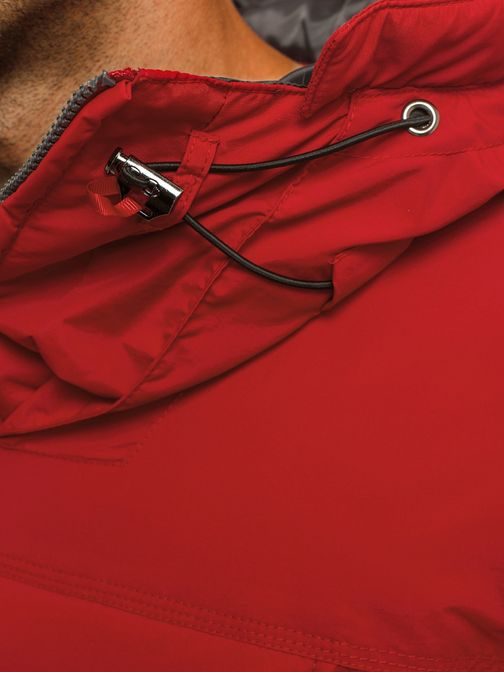 Výrazná červená zimná bunda s klokaním vreckom J.STYLE AK166