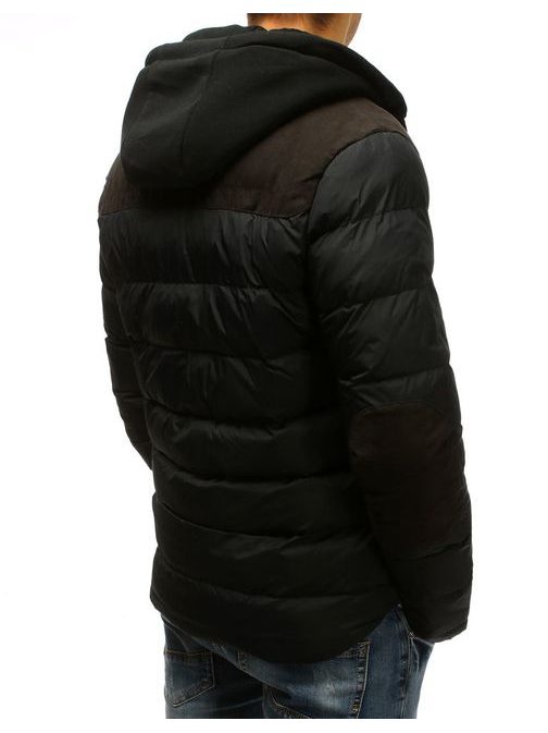 Perfektná čierna zimná bunda s kapucňou