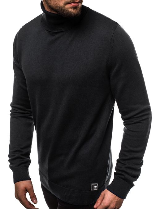 Čierny moderný sveter B/95008