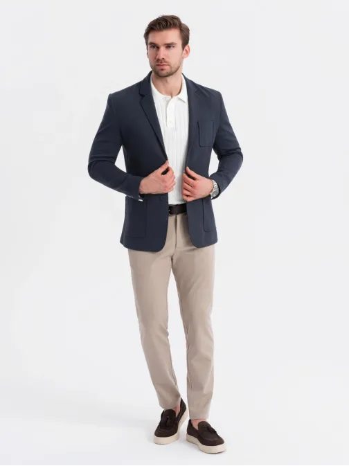 Športové granátové slim fit sako V3 BLZB-0101