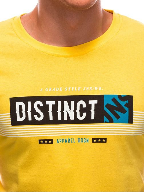 Žlté tričko s potlačou Distinct S1768