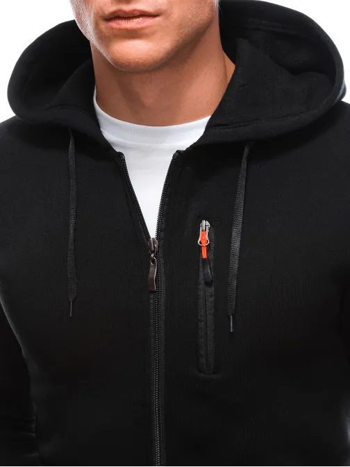 Pánska športová mikina čierna B1539