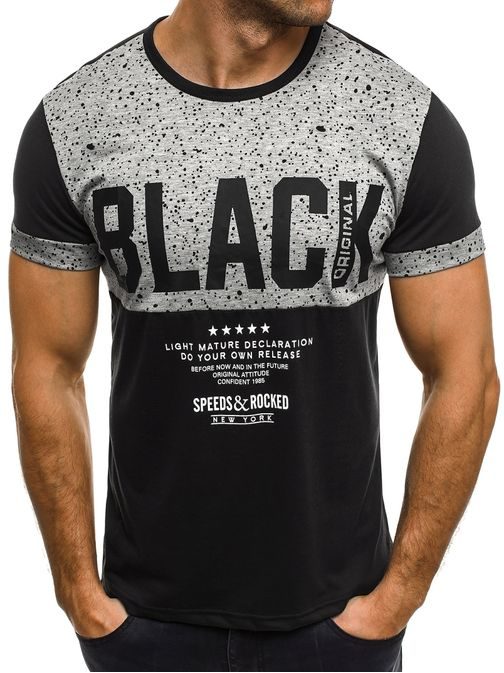 Čierne tričko BLACK ORIGINAL J.STYLE SS161