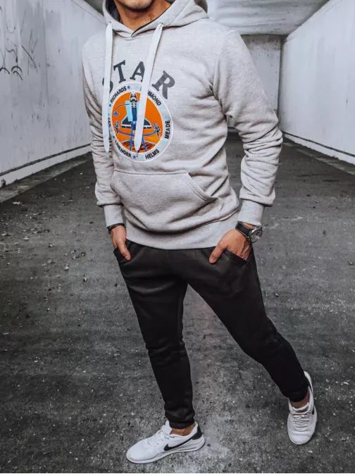 Štýlová šedo-čierna tepláková súprava Star