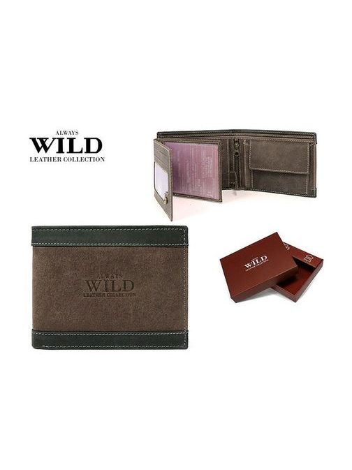 Hnedá dizajnová peňaženka pre pánov WILD