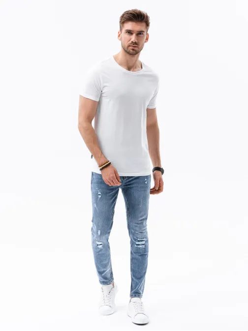 Trendové biele tričko S1370