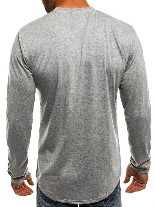 Sivé tričko s dlhým rukávom J.STYLE SX01