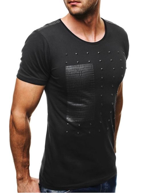 Čierne bodkované tričko Athletic 9024