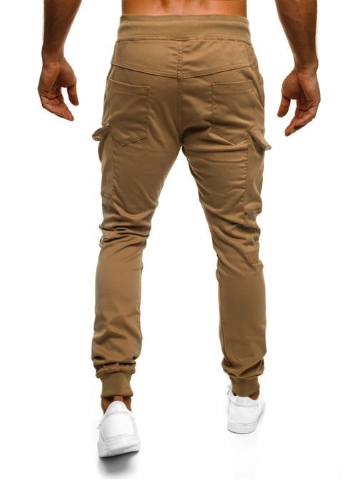 Kamelové trendy joggery ATHLETIC 475