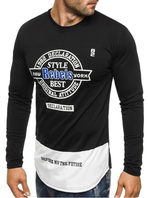 Skvelé STREET STAR MX119 tričko s dlhým rukávom v čiernej farbe
