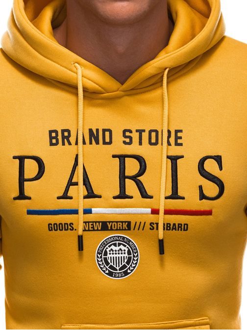 Žltá mikina s nápisom Paris B1513