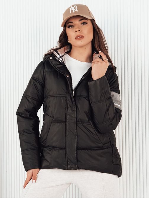 Štýlová dámska bunda v čiernej farbe Himes