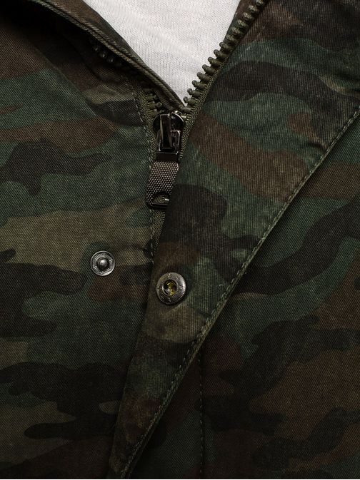 Army parka v tmavom maskáči AK-CLUB YL001