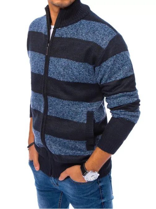 Granátový sveter so zapínaním na zips