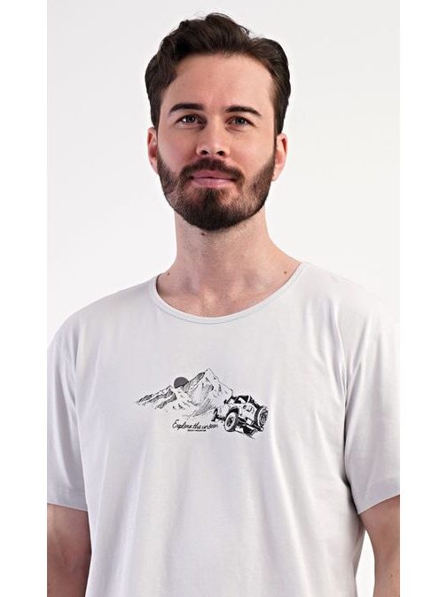 Sivé krátke pánske pyžamo Explorer