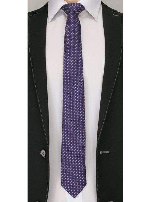 Modrá kravata s mašličkami