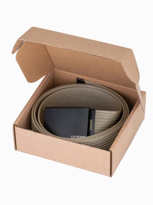 Khaki pánsky opasok A030