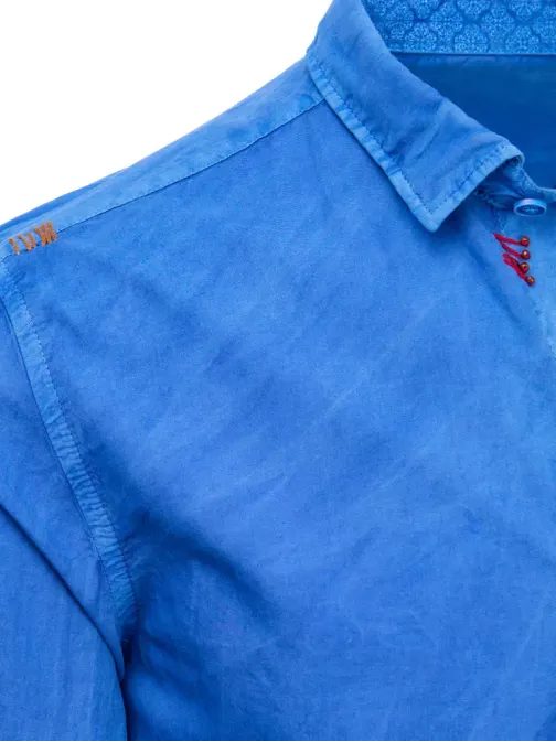 Originálna nebesky modrá košeľa z bavlny