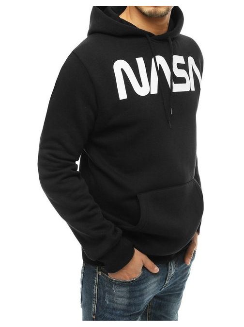 Jedinečná čierna mikina s potlačou NASA