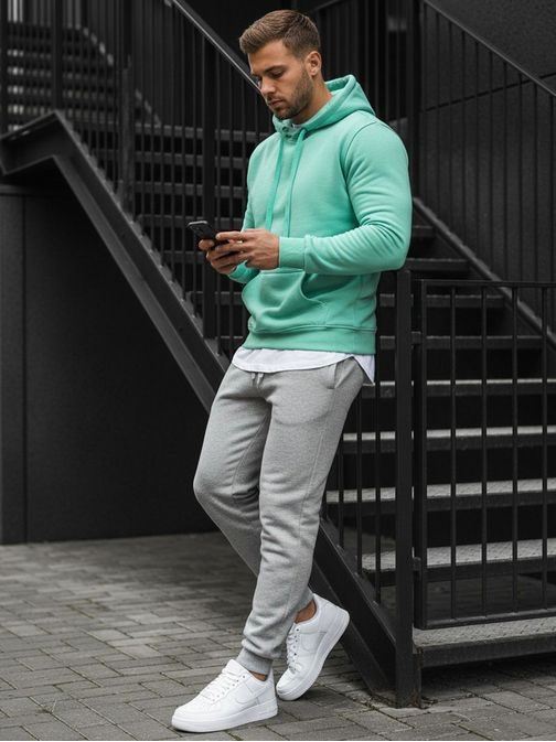 Jednoduchá mätová pohodlná mikina