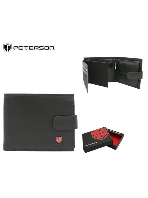 Klasická čierna  pánska peňaženka s prackou