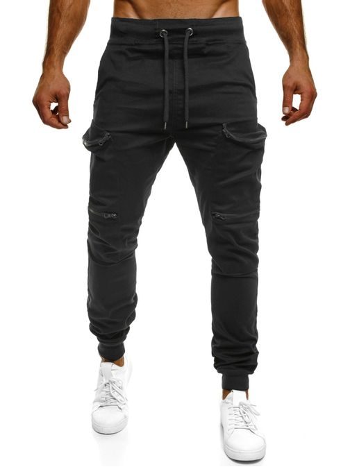 Čierne trendy joggery ATHLETIC 475