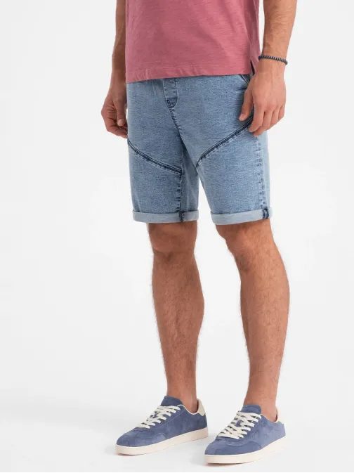 Trendy svetlo modré rifľové kraťasy V1 SRDS-0101