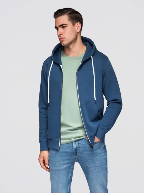 Pánska tmavomodrá mikina na zips V4 SSBZ-0272