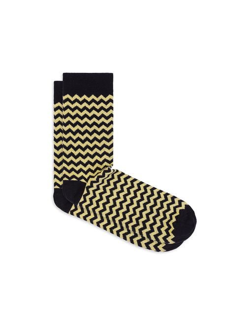 Žlté cik-cak ponožky u24