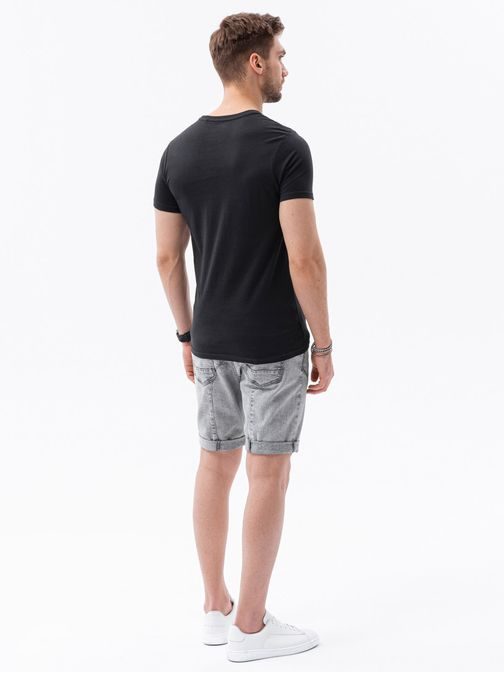 Jednoduché tričko v čiernom prevedení S1370