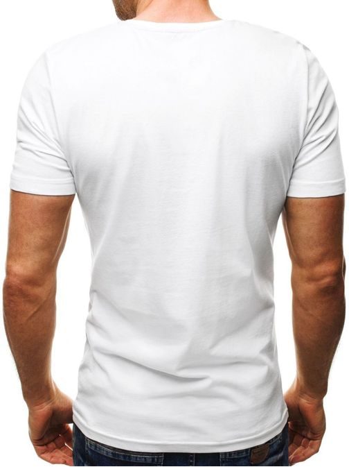 Výrazné biele tričko s lemom Athletic 9033