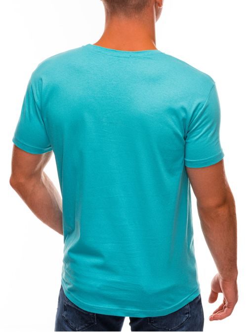 Tyrkysové tričko s potlačou Never Give Up S1488