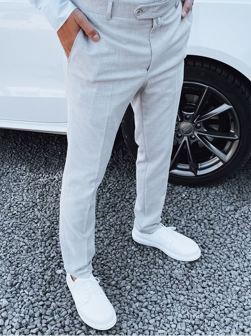 Zaujímavé šedé pánske nohavice