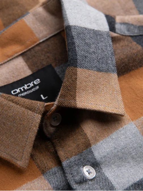 Originálna flanelová károvaná žlto čierna košeľa V2 SHCS-0150