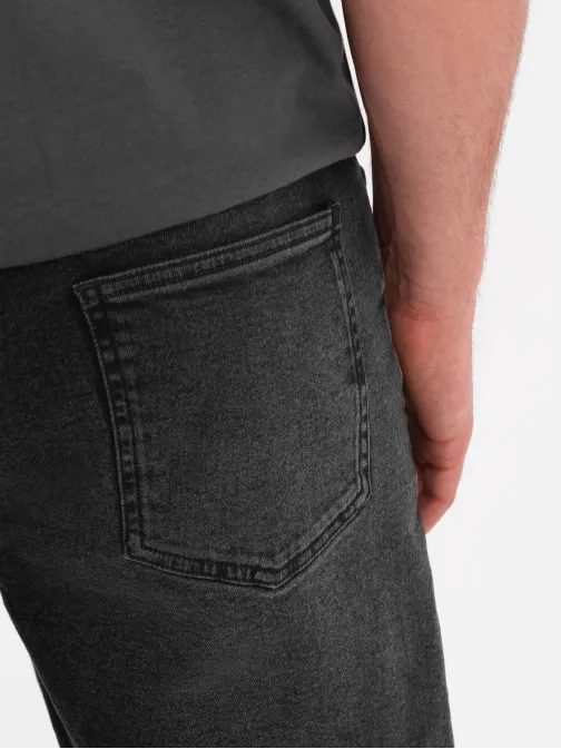 Pánske čierne rifľové kraťasy V4 SRDS-0192